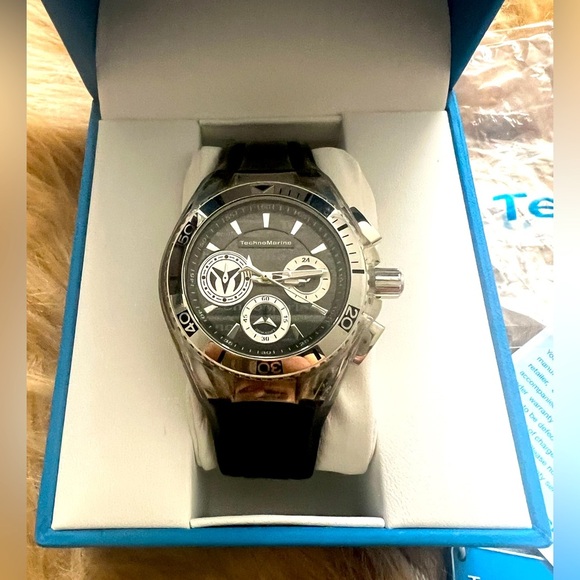 Technomarine Cruise California Chronograph Quartz Black Dial Ladies Watch - Picture 1 of 5